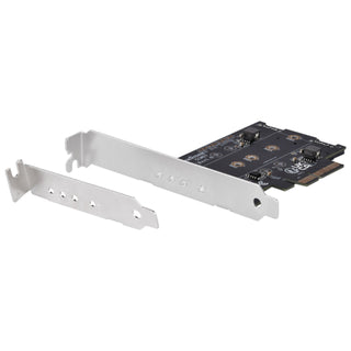 SilverStone ECM27 1-Slot NVMe and 2-Slot SATA M.2 SSD to PCI-E x4 Adapter Card