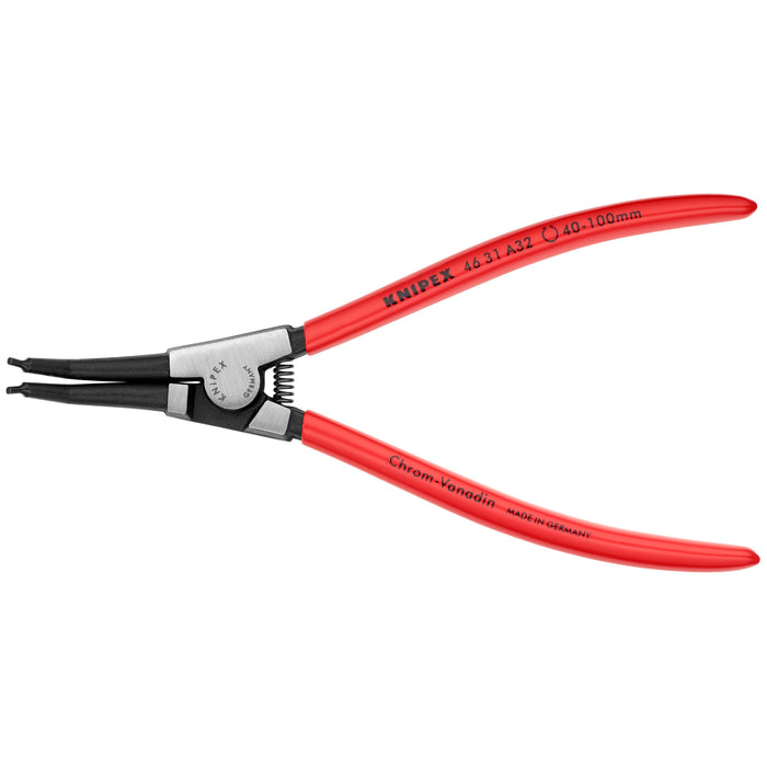 Knipex 46 31 A32 8 1/4" External 45° Angled Snap Ring Pliers-Forged Tips