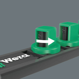 Wera Magnetic socket rail C Imperial 1 Zyklop socket set, 1/2" drive, imperial, 9 pieces