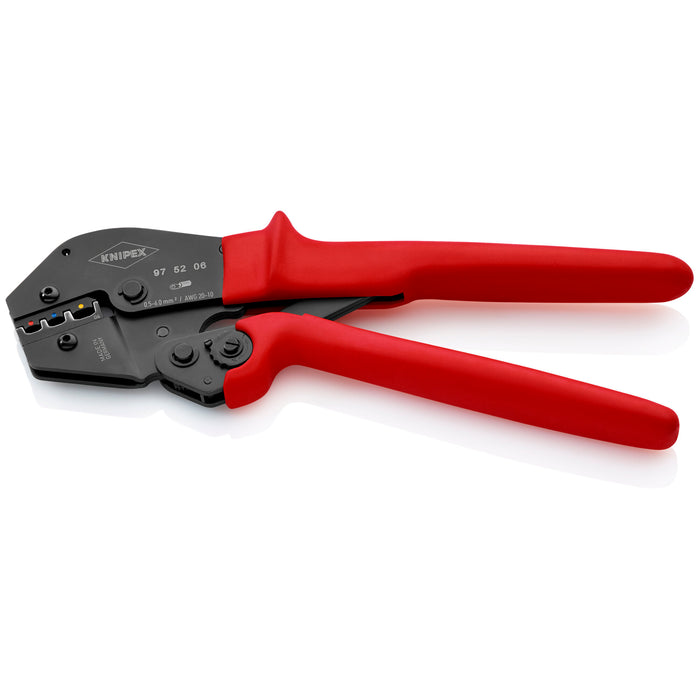 Knipex 97 52 06 9 3/4" Crimping Pliers For Insulated Terminals, Plug Connectors and Butt Connectors