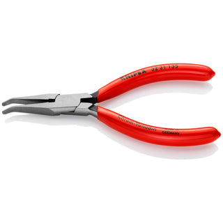 Knipex 32 31 135 5 1/4" Long Nose Relay Adjusting 40° Angled Pliers-Flat Tips