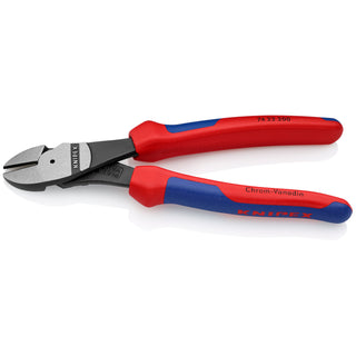 Knipex 74 22 200 SBA 8" High Leverage 12° Angled Diagonal Cutters - Old Version