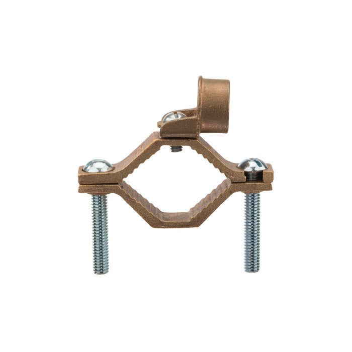 NSI EG-6 Bronze Ground Clamp for Rigid Conduit 1-1/4″ to 2″ Pipe, 1/2″ Hub