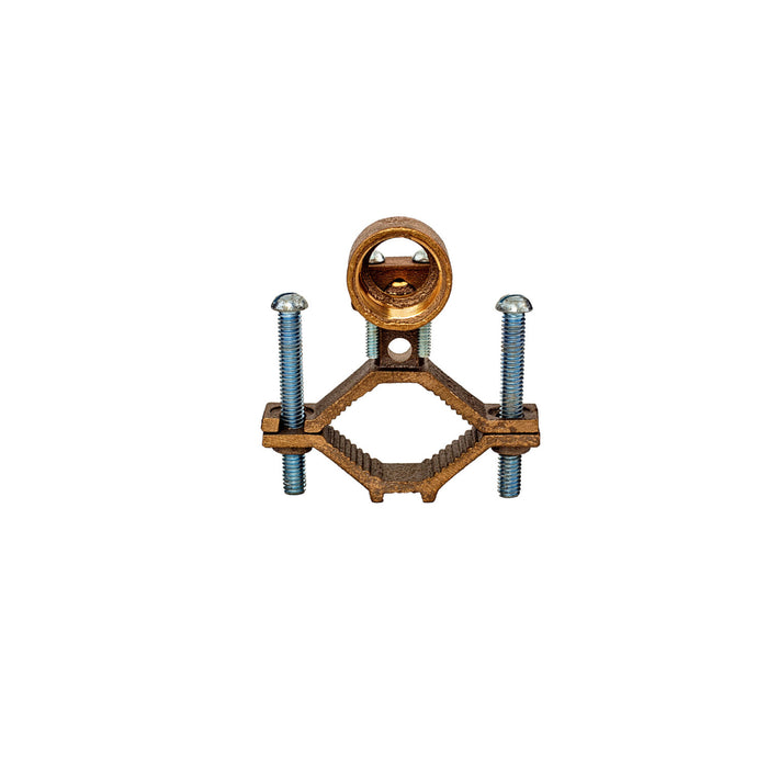 NSI EG-8 Bronze Ground Clamp for Rigid Conduit 1-1/4″ to 2″ Pipe, 3/4″ Hub