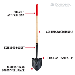 Corona-SS16100 · Round Point Hardwood Shovel, 14 Gauge