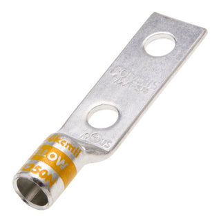 NSI GL250N Copper Short Lug – Yellow 2-Hole 250 MCM 1/2 Inch