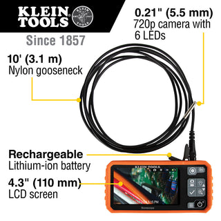 Klein Tools 69462 Borescope Nylon Replacement Snake, 10-Foot