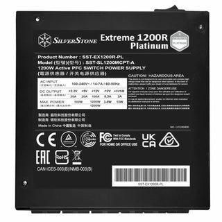 SilverStone EX1200R-PL Extreme, Cybenetics Platinum 1200W PCIe 5 Fully Modular SFX-L Power Supply