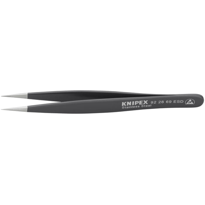 Knipex 92 28 69 ESD 5 1/4" Stainless Steel Gripping Tweezers-Needle-Point Tips-ESD
