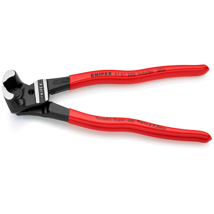 Knipex 61 01 200 8" High Leverage Bolt End Cutting Nippers