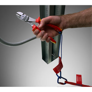 Knipex 74 06 200 T 8" High Leverage Diagonal Cutters-1000V Insulated-Tethered Attachment