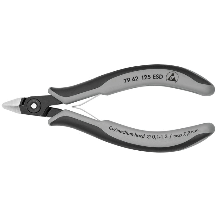 Knipex 79 62 125 ESD 5" Electronics Diagonal Cutters-ESD Handles