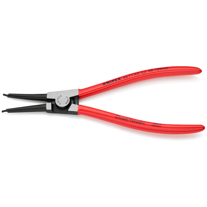 Knipex 46 11 A3 SBA 8 1/4" External Snap Ring Pliers-Forged Tips