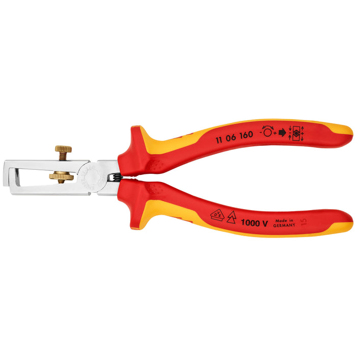 Knipex 11 06 160 6 1/4" End-Type Wire Stripper-1000V Insulated