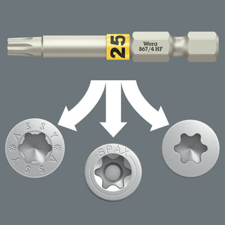 Wera 867/4 TORX® HF Bits with holding function, TX 40 x 89 mm