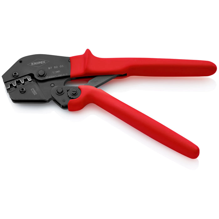 Knipex 97 52 05 10" Crimping Pliers For Non-Insulated Open Plug-Type Connectors (Plug Width 4.8 and 6.3 mm)