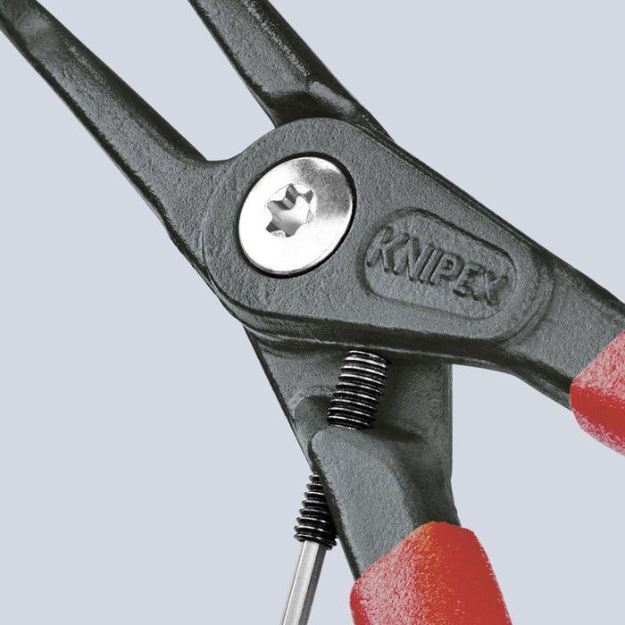 Knipex 48 41 J21 6 3/4" Internal 90° Angled Precision Snap Ring Pliers-Limiter
