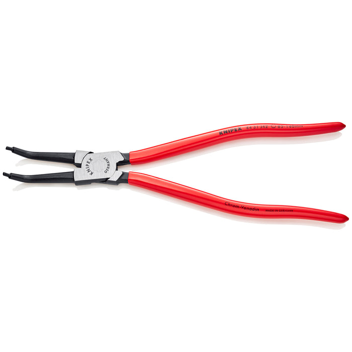 Knipex 44 31 J42 12 1/4" Internal 45° Angled Snap Ring Pliers-Forged Tips