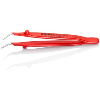 Knipex 92 37 64 6" Stainless Steel GrippingTweezers--30°Angled-1000V Insulated