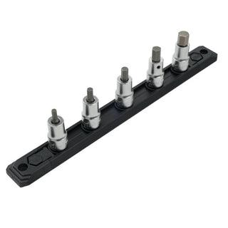 Wiha Tools 71394 5 Piece Hex Metric Socket 3/8" Square Drive Rail Set