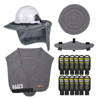 Klein Tools FRSUMKIT2 Flame-Resistant Summer Set, Full Brim, 48 Pc.