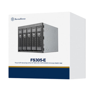 Silverstone FS305-E Three 5.25" Device Bay to Five 3.5" SAS-12G / SATA 6Gbit/s Hot-Swap Adapter Cage