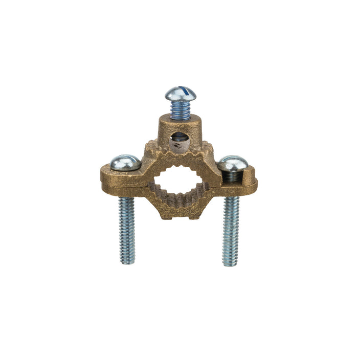 NSI G-1 Heavy Duty Bronze Ground Clamp for Water Pipe, 1/2″ to 1″ Pipe