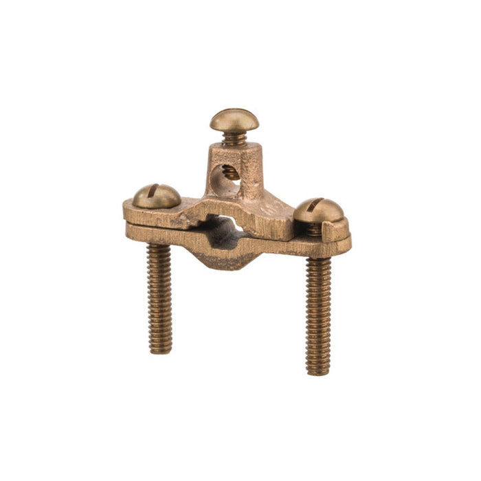 NSI G-1-SDBR Heavy Duty Bronze Ground Clamp, 1/2″ to 1″ Pipe, 1″ Rebar, Burial