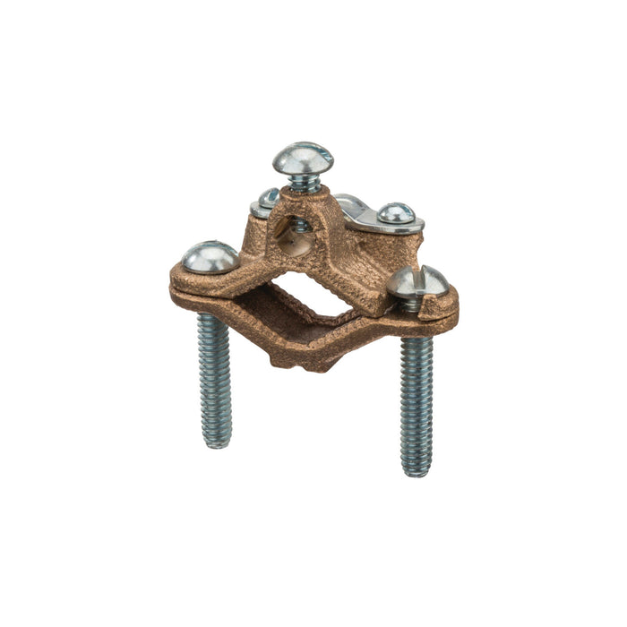 NSI G-20 Bronze Ground Clamp with Wire Adapters, 1/2″ to 1″ Pipe