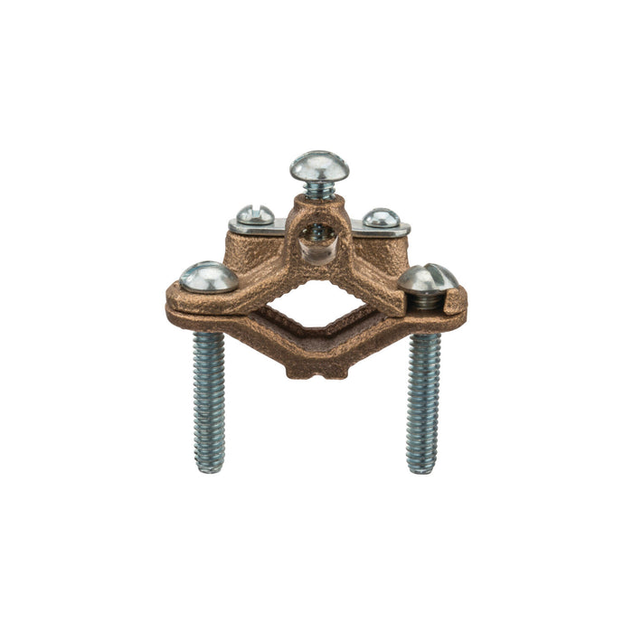 NSI G-20 Bronze Ground Clamp with Wire Adapters, 1/2″ to 1″ Pipe