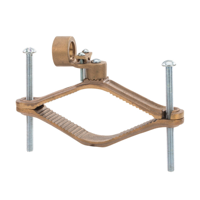 NSI G-25 Bronze Ground Clamp for Rigid Conduit, 4-1/2″ to 6″ Pipe, 1″ Hub