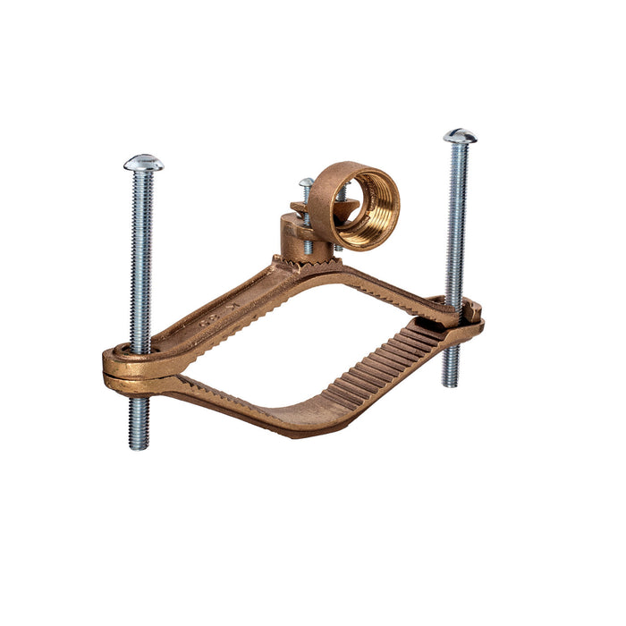 NSI G-25 Bronze Ground Clamp for Rigid Conduit, 4-1/2″ to 6″ Pipe, 1″ Hub