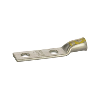 NSI GL250NB Copper Short Lug – Yellow – Bell End 2-Hole 250 MCM 1/2 Inch