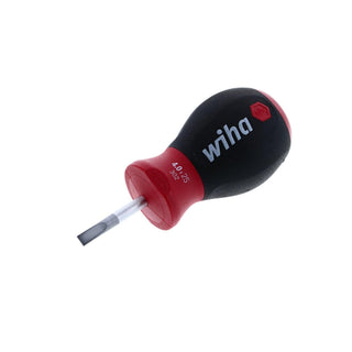 Wiha Tools 30239 SoftFinish Stubby Slotted Screwdriver 4.0mm x 25mm