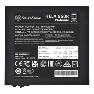 Silverstone HA850R-PMA 80 PLUS Platinum 850W PCIe 5 Fully Modular ATX Power Supply