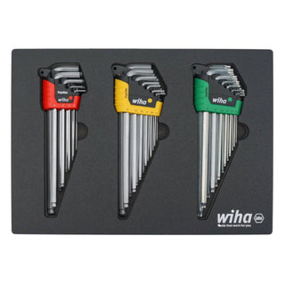 Wiha Tools 66979 ErgoStar L-Key Foam Tray Set, 35 Pc.