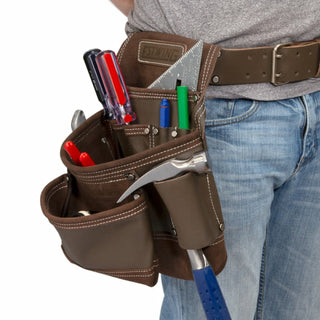 Estwing 94748 7 Pocket Leather Contractor's Tool Pouch