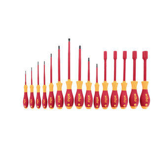 Wiha Tools 32190 15 Piece Insulated Slotted, Phillips, and Nut Drivers Box Set