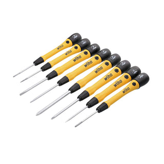 Wiha Tools 27396 8 Piece ESD Safe Picofinish Precision Screwdriver Set in Pouch