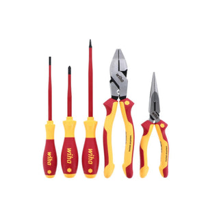 Wiha Tools 32875 5 Piece Insulated Pliers and Cutters with SlimLine Screwdrivers Set