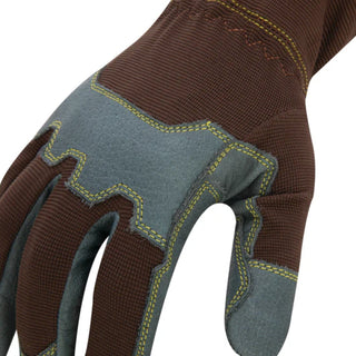 Estwing EWLP1012 Reinforced Knuckle Leather Palm Work Glove with Elastic Sewn Extended Cuff
