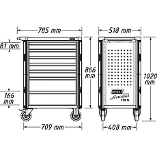 Hazet 179N-8/314 Tool trolley 314-pieces ∙ 8 Drawers total