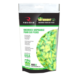 Radians FP34BG50 Deterrent 32 Disposable Foam Earplugs - Uncorded - 50 Pair Bag