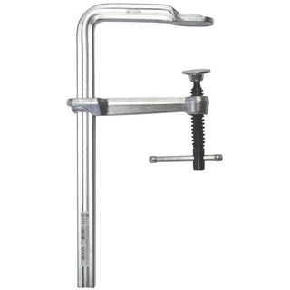 Bessey GS25K Clamp, welding, F-style, crimped on swivel pad, 10 In. x 4.75 In., 1000 lb