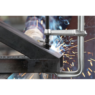 Bessey GSM30 Clamp, welding, F-style, heavy duty pad, 12 In. x 5.5 In , 2660 lb