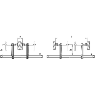 Bessey GSV300M Variable clamp set, 118 x 5.5 inch