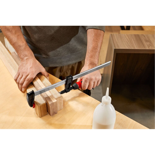Bessey TGJ2.506+2K Clamp, woodworking, F-style, 2K handle, replaceable pads, 2.5 In. x 6 In., 600 lb