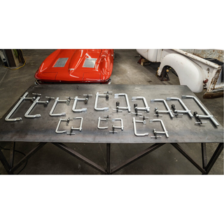 Bessey GS60K Clamp, welding, F-style, crimped on swivel pad, 24 In. x 5.5 In, 1200 lb