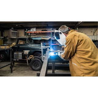 Bessey GS16K Clamp, welding, F-style, crimped on swivel pad, 6 In. x 3.125 In., 550 lb