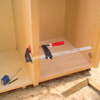 Bessey TGC3.524+2K Clamp, woodworking, clutch style, swivel pads, 3.25 In. x 24 In., 1300 lb